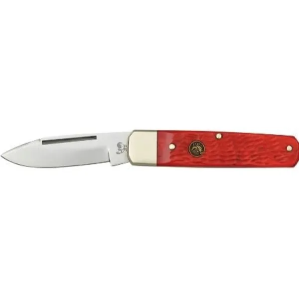 HandR 1-Blade Folder Red Jigged Bone Knives HR271RJB