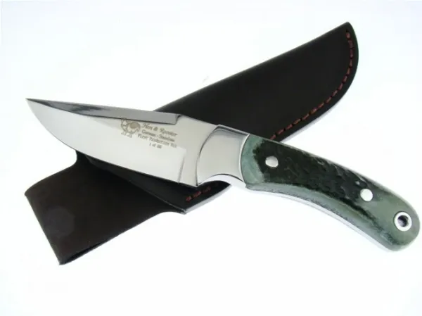 HandR Stag Bowie Green Knives HR3158GDS