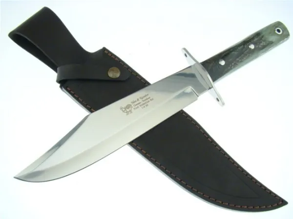 HandR H&R Stag Bowie Green. Knives HR5033GDS
