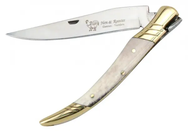 HandR H&R Folder Polished Stag. Knives HR5044PS