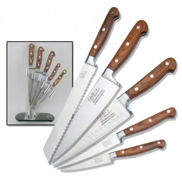 HandR Six Piece Kitchen Set Knives HRI015B