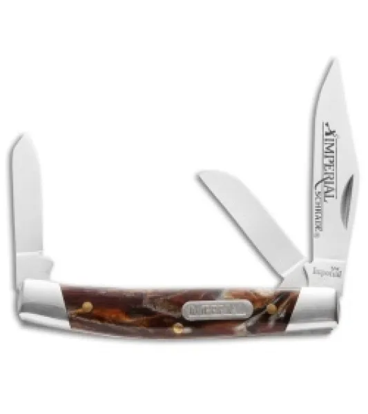 Imperial Schrade Medium Gray-swirl Stockman knives IMP16S