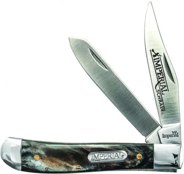 Imperial Schrade Medium Gray-swirl Trapper knives IMP16T