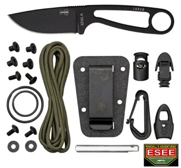 ESEE Blk Knife W Survival Kit knives IZULA-B-KIT