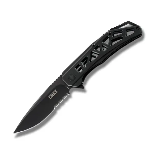 Columbia River Gusset-black W-triple Pt Serr Knives K330KKS