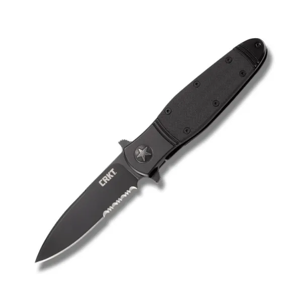 Columbia River Bombastic-blk W-triple Pt Serr Knives K345KKS