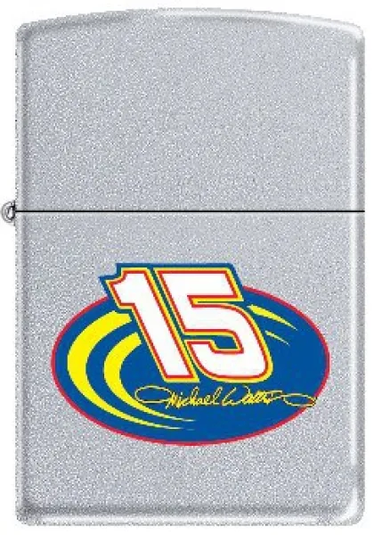 Zippo # 15 Swoosh Satin Chrome lights M1030