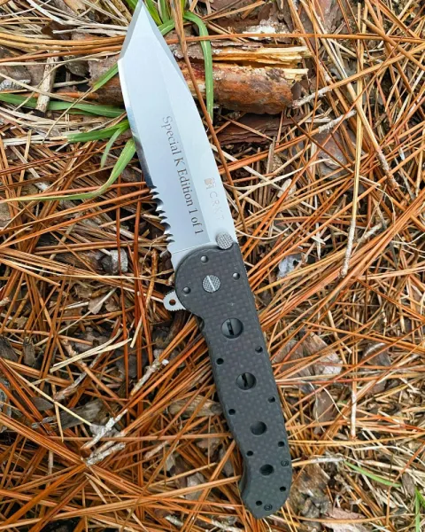 Columbia River Carbon Fibre Tanto Serr Knives M16-14F