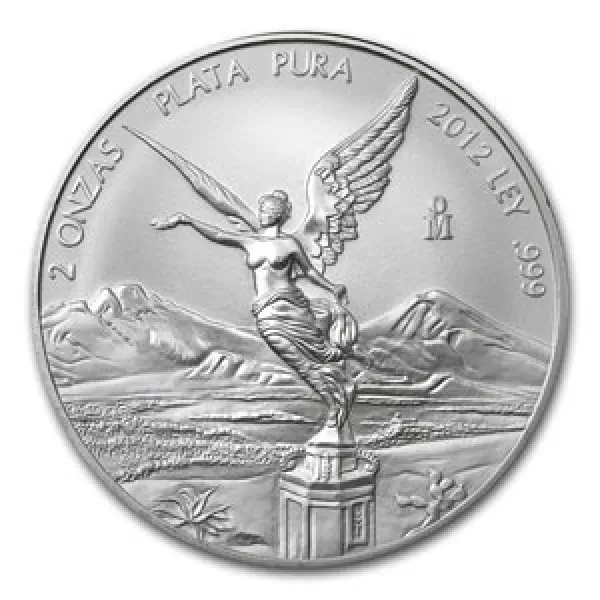 2012 2 oz Silver Mexican Libertad Coin MEXICAN_2012_SILVER_LIBERTAD_2_OZ