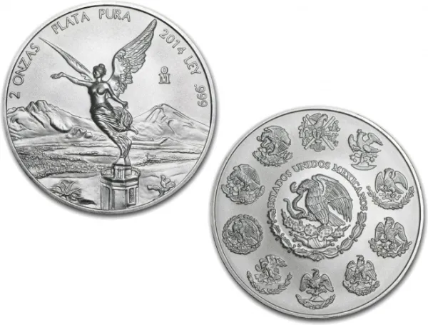 2014 2 oz Silver Mexican Libertad Coin MEXICAN_2014_SILVER_LIBERTAD_2_OZ