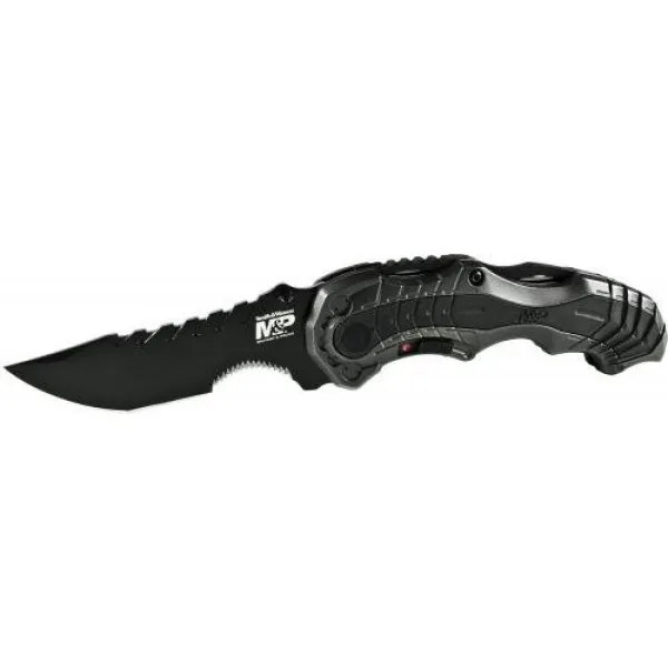 Smith and Wesson M&p Assist Serrated Gray Alum Knives MP6S