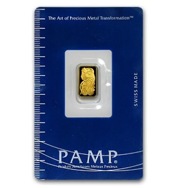 Pamp Suisse 1 Gram Gold Bar .9999 Fine (In Assay) PAMP_SUISSE_1_GRAM