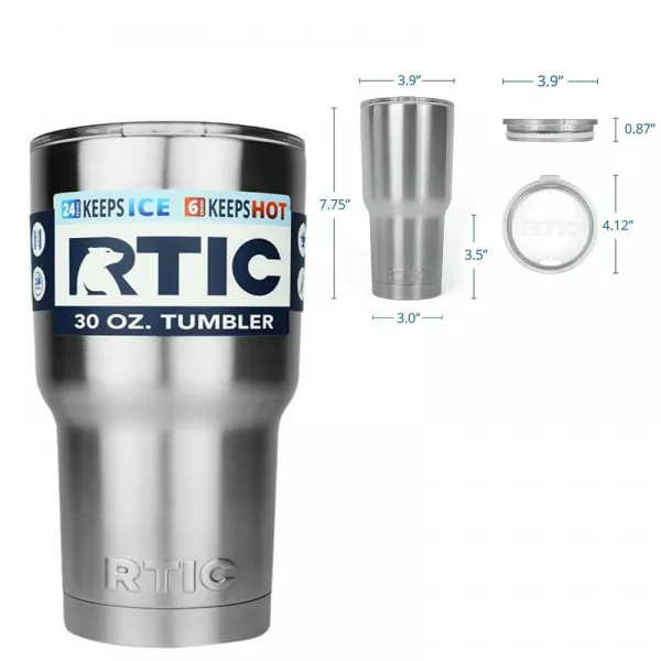 RTIC 30 oz. Tumber Stainless Steel with Laser Engraving Option RTIC_TUMLER_30OZ