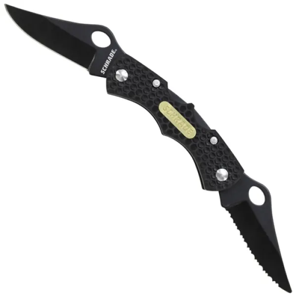 Imperial Schrade Blk Textured Sm Dbl Lockback knives SCH004DLB