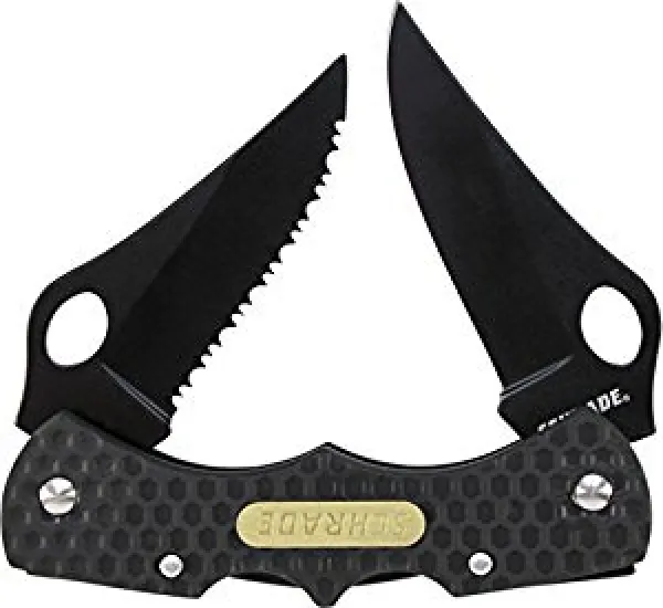 Imperial Schrade Blk Textured Lrg Dbl Lockback knives SCH005DLB