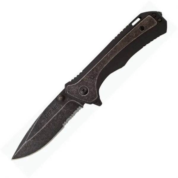 Imperial Schrade Stonewash 40% Ser G-10 Hndl knives SCH501S