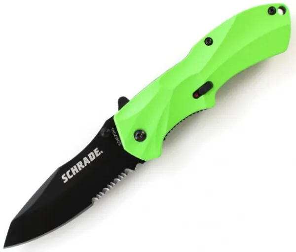 Imperial Schrade Assist 40% Ser Blk Bld Gr Hnd knives SCHA7GRS