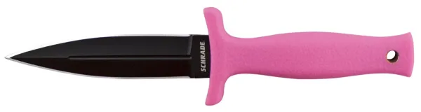 Imperial Schrade 7 Boot Knife Pink Doub Edge knives SCHF19P