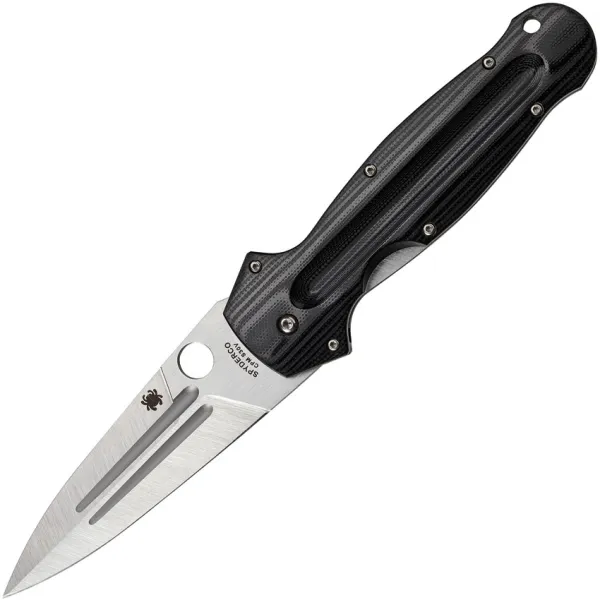 Spyderco EuroEdge Black G-10 knives SPC215GP
