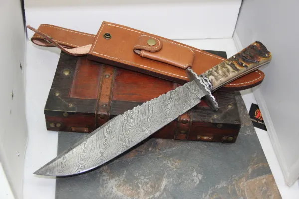  Damascus -fixed Blade-bone SRKDM1FB
