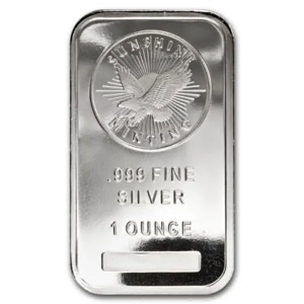 Sunshine Mint 1 oz Silver Bar .999 Fine SUNSHINE_SILVER_BAR_1_OZ