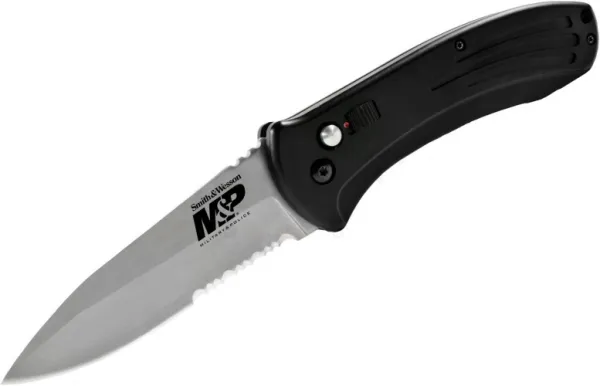 Smith and Wesson Drop Point Auto Serr- Usa Knives SWMP1600S