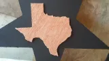Texas Wooden Plank Wall Pediment Decor 8x8 - Natural / Unfinished