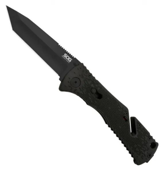 SOG Trident Straight Tant Blk Tini knives TF7-CP