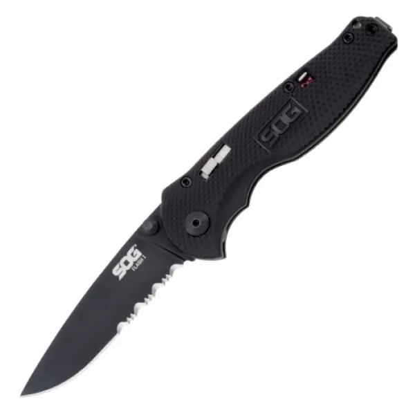 SOG Flash I 1-2 Serrated Blk Tini knives TFSA97-CP