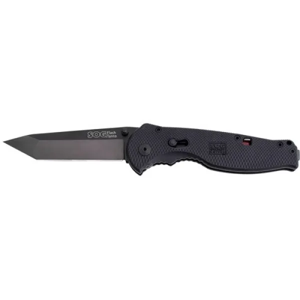 SOG FLASH II BLACK TANTO TINI PLAIN TFSAT-8 KNIFE