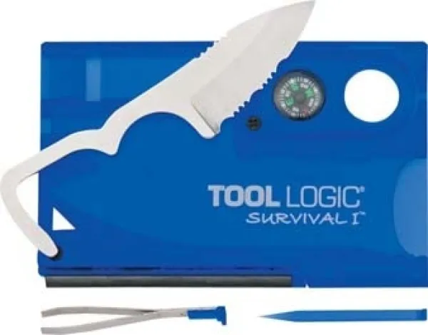 Tool Logic Card Fire Starter-compass Blu knives - multitools TLSVC1B-T