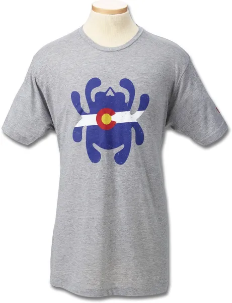 Spyderco Mens T-Shirt Colorado Flag S knives TSMCOS