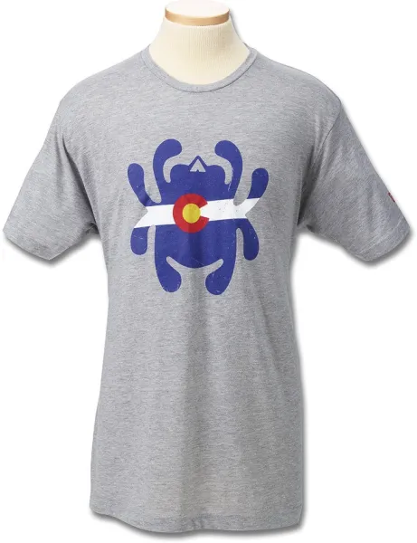 Spyderco Mens T-Shirt Colorado Flag XXX knives TSMCOXXXL