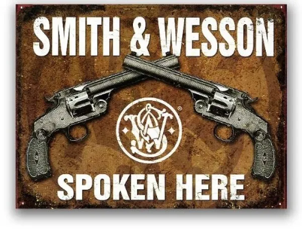 Tin Signs Tin Sign S&W Spoken Here TSN1792