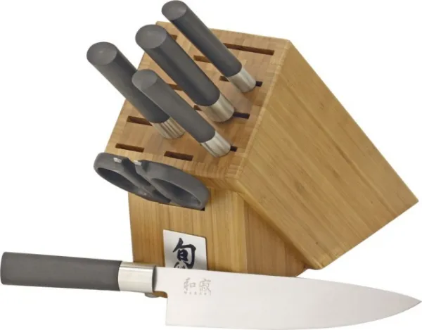 Kershaw Wasabi Black 7pc Block Set knives WBS0700