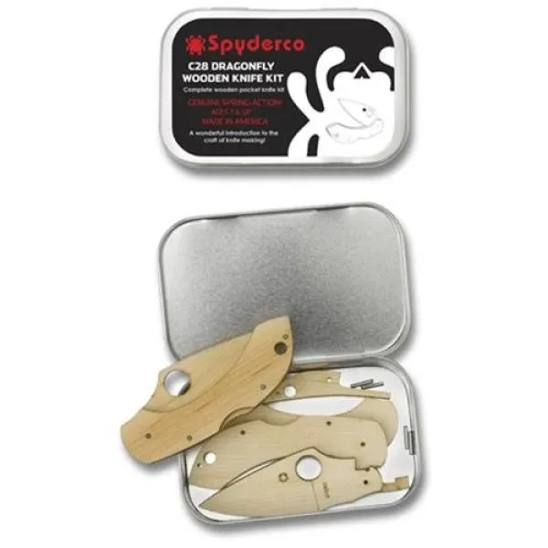 Spyderco Wooden Kit C28 Dragonfly knives WDKIT1
