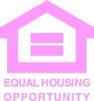 Equal Opportunity Fair Housing Vinyl Decal 8x8 Pink