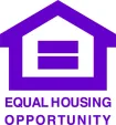 Equal Opportunity Fair Housing Vinyl Decal 8x8 Purple