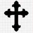 Cross Black Vinyl Decal 10x10