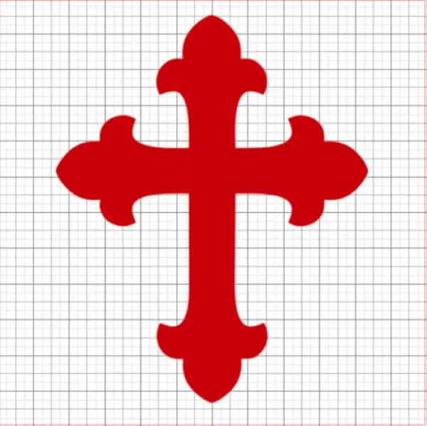 Cross Red Vinyl Decal 10x10 vinyl_cross_decal_10_red