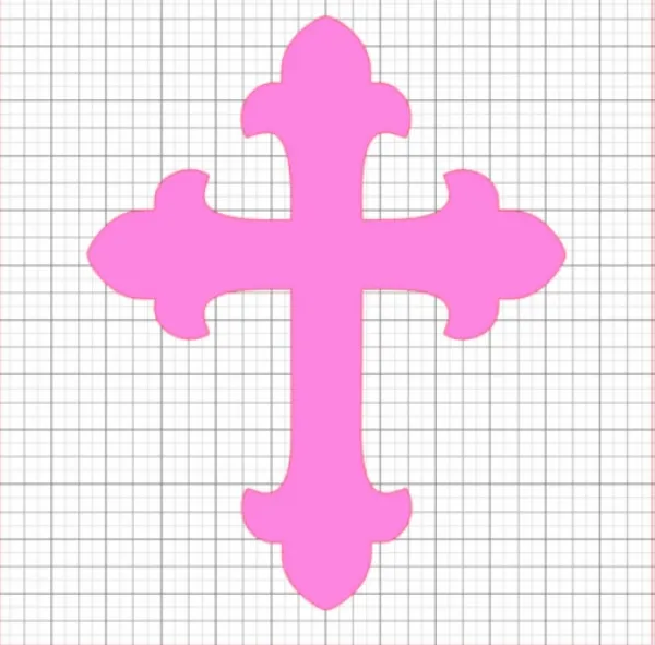 Cross Pink Vinyl Decal 4x4 vinyl_cross_decal_4_pink