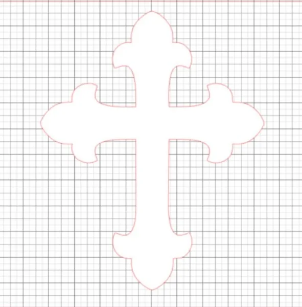 Cross White Vinyl Decal 8x8 vinyl_cross_decal_8_white