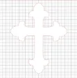 Cross White Vinyl Decal 8x8