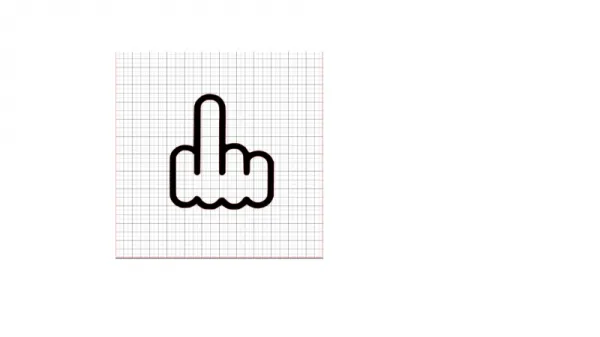 Middle Finger Black Vinyl Decal 6x6 vinyl_middle_finger_decal_6_black