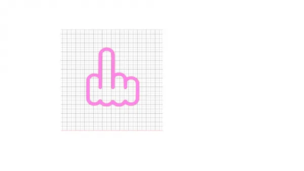 Middle Finger Pink Vinyl Decal 8x8 vinyl_middle_finger_decal_8_pink