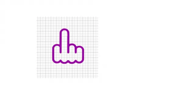 Middle Finger Purple Vinyl Decal 8x8 vinyl_middle_finger_decal_8_purple