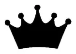 Princess Crown Black Vinyl Decal 10x10