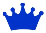 Princess Crown Blue Vinyl Decal 10x10