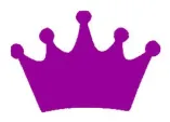 Princess Crown Purple Vinyl Decal 12x12