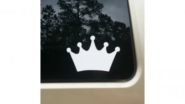 Princess Crown White Vinyl Decal 4x4 vinyl_princess_crown_decal_4_white